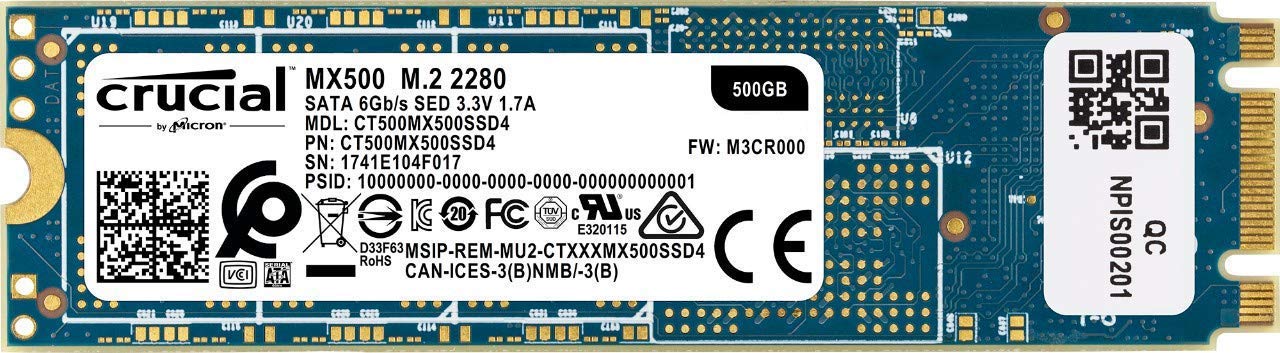 Foto 4 pulgar | Ssd Crucial Mx500 500 Gb M.2 Sata 6 Gb+ 16 Gb Ddr4 2666 Mhz - Venta Internacional.