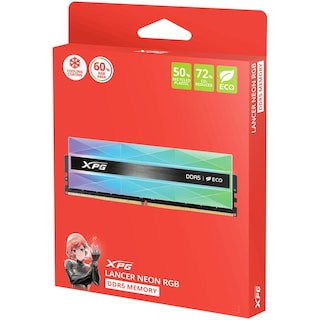 Foto 6 | Memoria Ram Ddr5 32gb 7200mt/s Xpg Lancer Neon Rgb 2x16gb Negro Ax5u7200c3416g-dclanrsg