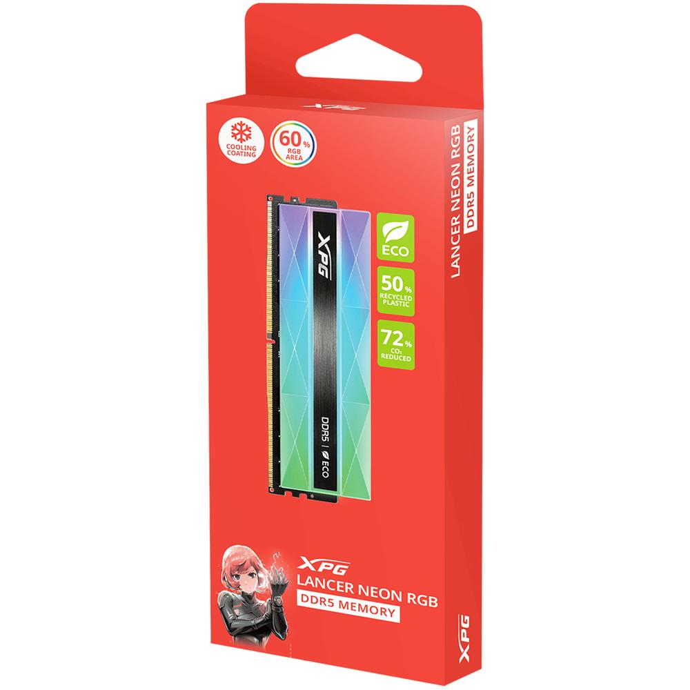Foto 6 pulgar | Memoria Ram Ddr5 16gb 6000mt/s Xpg Lancer Neon Rgb 1x16gb Negro Ax5u6000c3016g-clanrsg
