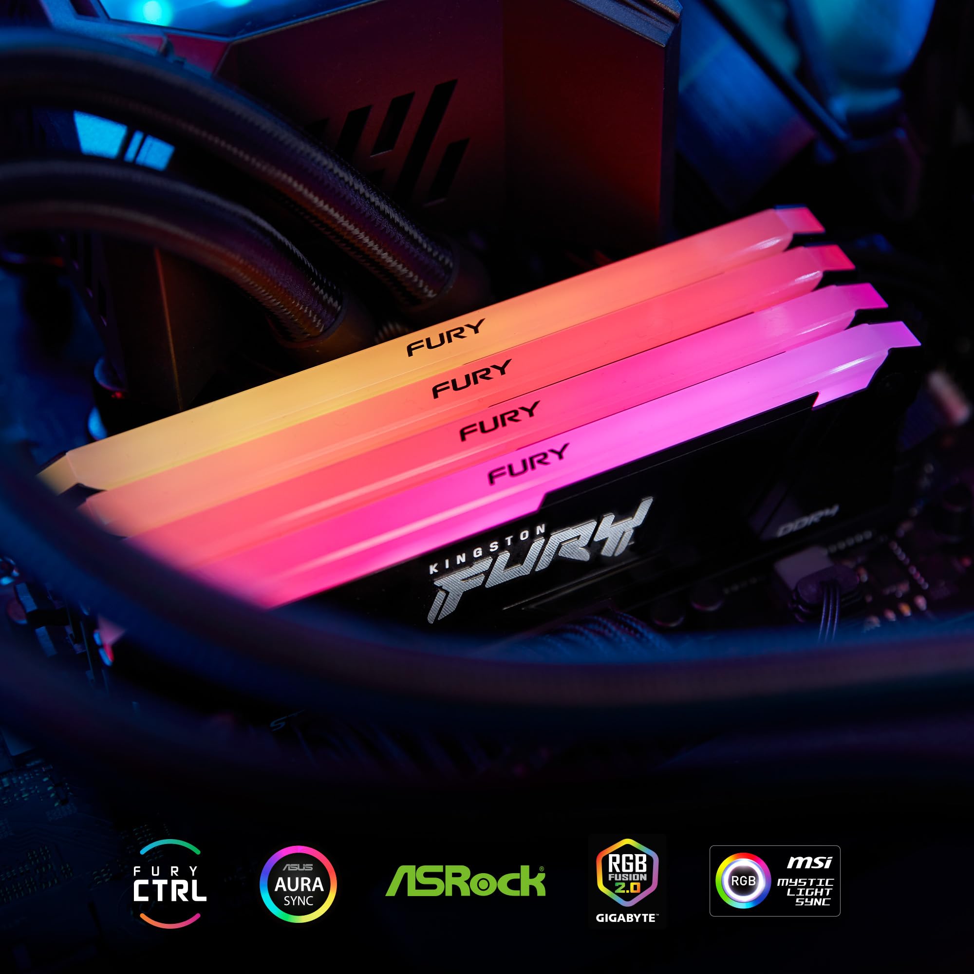 Foto 4 pulgar | Memoria Ddr4 Kingston Fury Beast De 128 Gb (4 X 32 Gb) 3600 Mt/s - Venta Internacional.