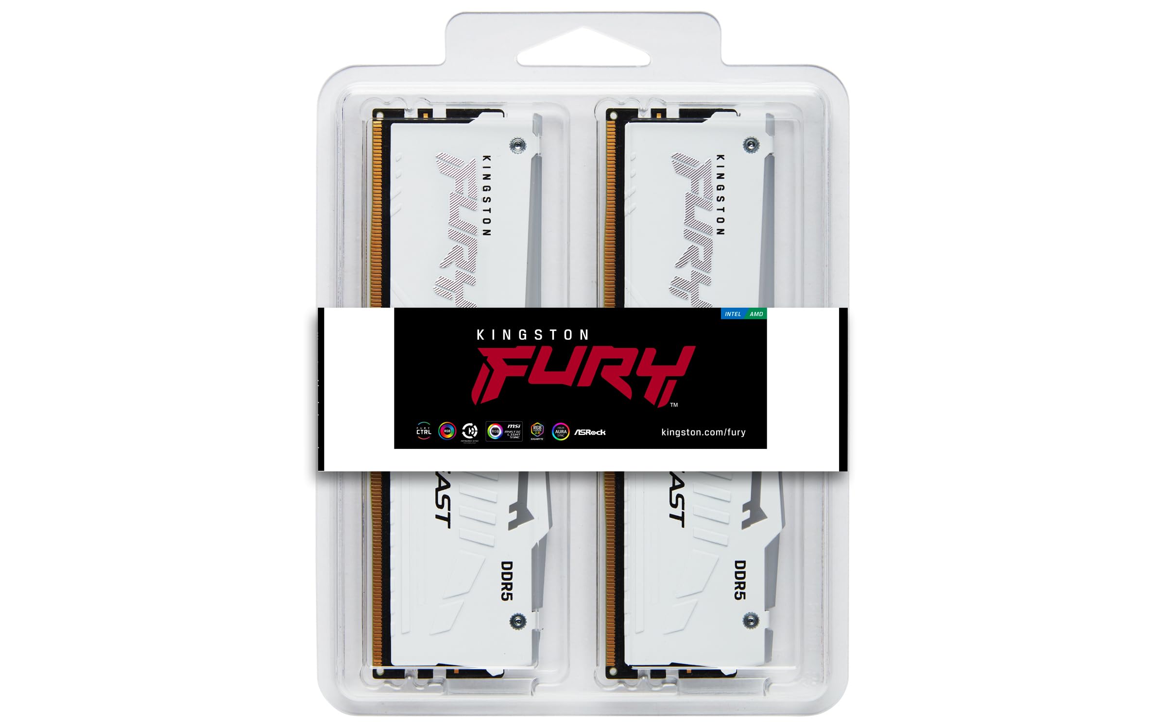 Foto 5 pulgar | Memoria Kingston Fury Beast White Rgb Expo 64 Gb Ddr5 6000 Mt/s - Venta Internacional.