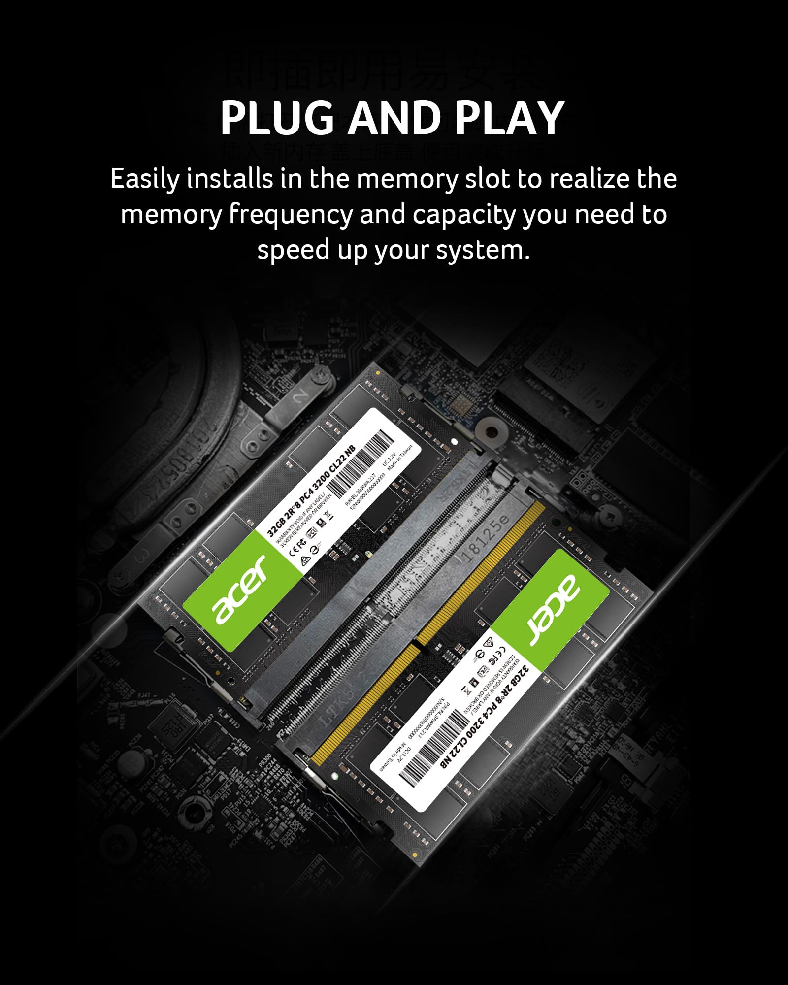 Foto 6 pulgar | Memoria Ram Acer Sd100 32 Gb Ddr4 3200 Mhz Sodimm Pc4-2500 - Venta Internacional.