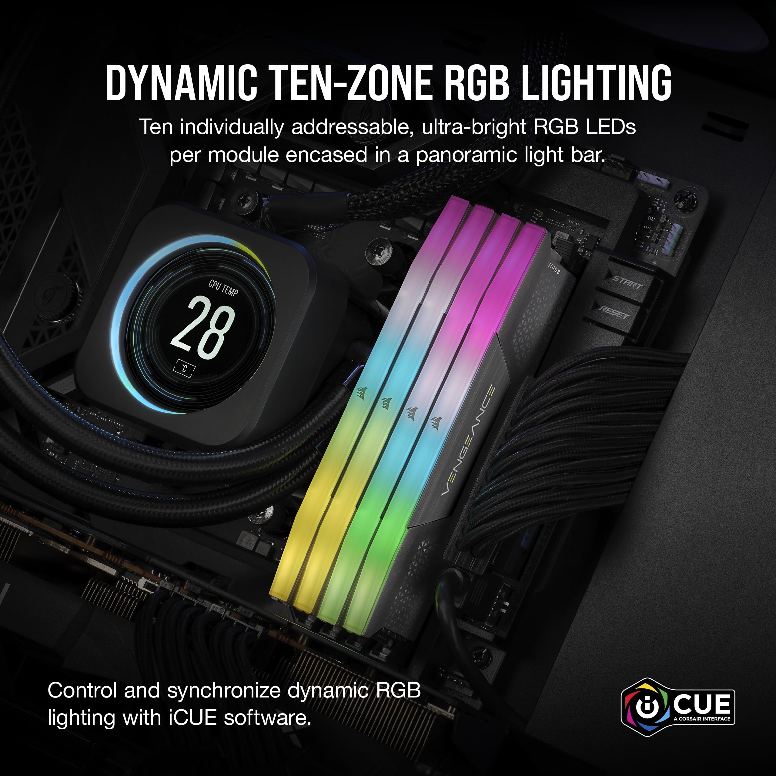 Foto 5 pulgar | Ram Ddr5 Corsair Vengeance Rgb 48 Gb (2 X 24 Gb) Cl30 A 6000 Mhz - Venta Internacional.