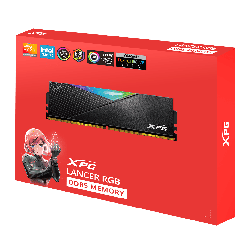 Foto 5 pulgar | Ram Adata Lancer Ddr5 64gb(2x32) 6400 Negro Ax5u6400c3232g-dclarbk