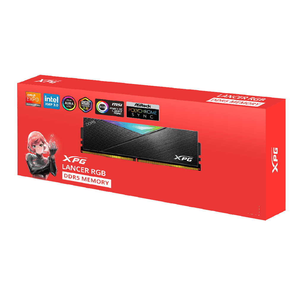 Foto 5 pulgar | Ram Adata Lancer Ddr5 32gb 6400 Negro Ax5u6400c3232g-clarbk