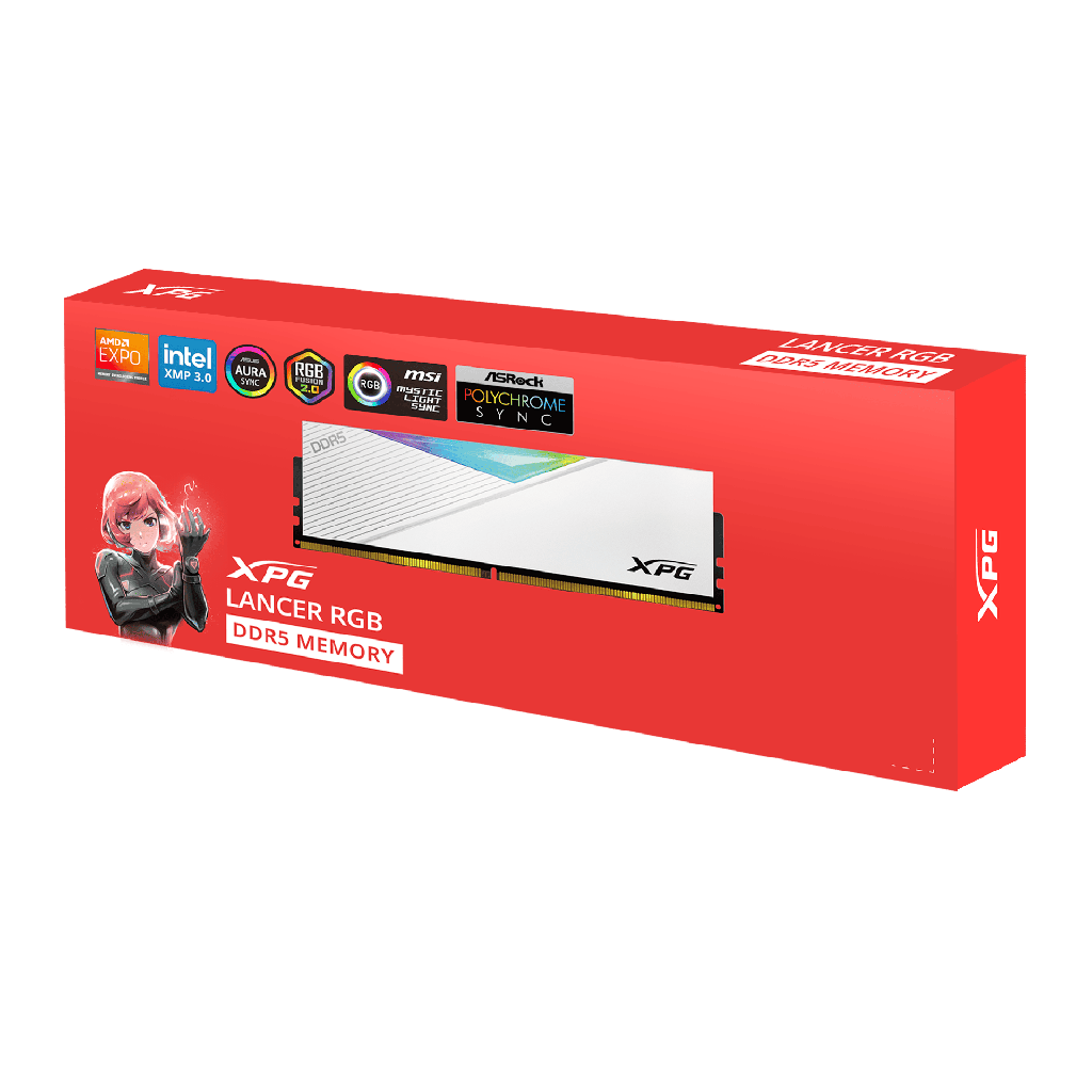 Foto 6 pulgar | Ram Adata Lancer Ddr5 16gb 7200 Blanco Ax5u7200c3416g-clarwh
