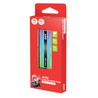 Foto 1 | Ram Adata Lancer Neon Ddr5 16gb 6800 Negro Rgb Ax5u6800c3416g-clanrsg