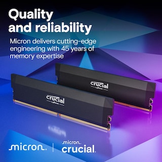 Foto 6 | Kit Ddr5 Ram Crucial Pro De 64 Gb (2 X 32 Gb) Cl40 De 6000 Mhz, Color Negro - Venta Internacional.