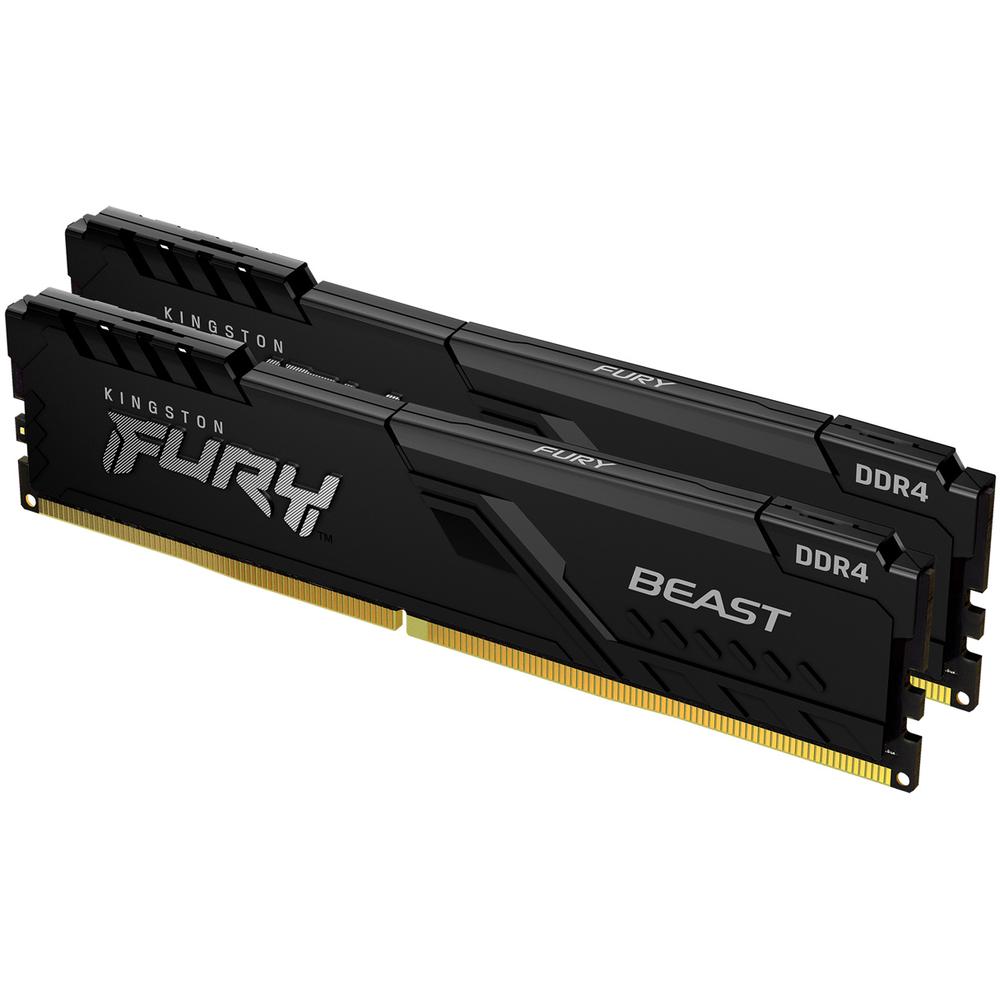 Foto 3 pulgar | Memoria Ram Ddr4 16gb 3200mt/s Kingston Fury Beast 2x8gb Negro Kf432c16bbk2/16