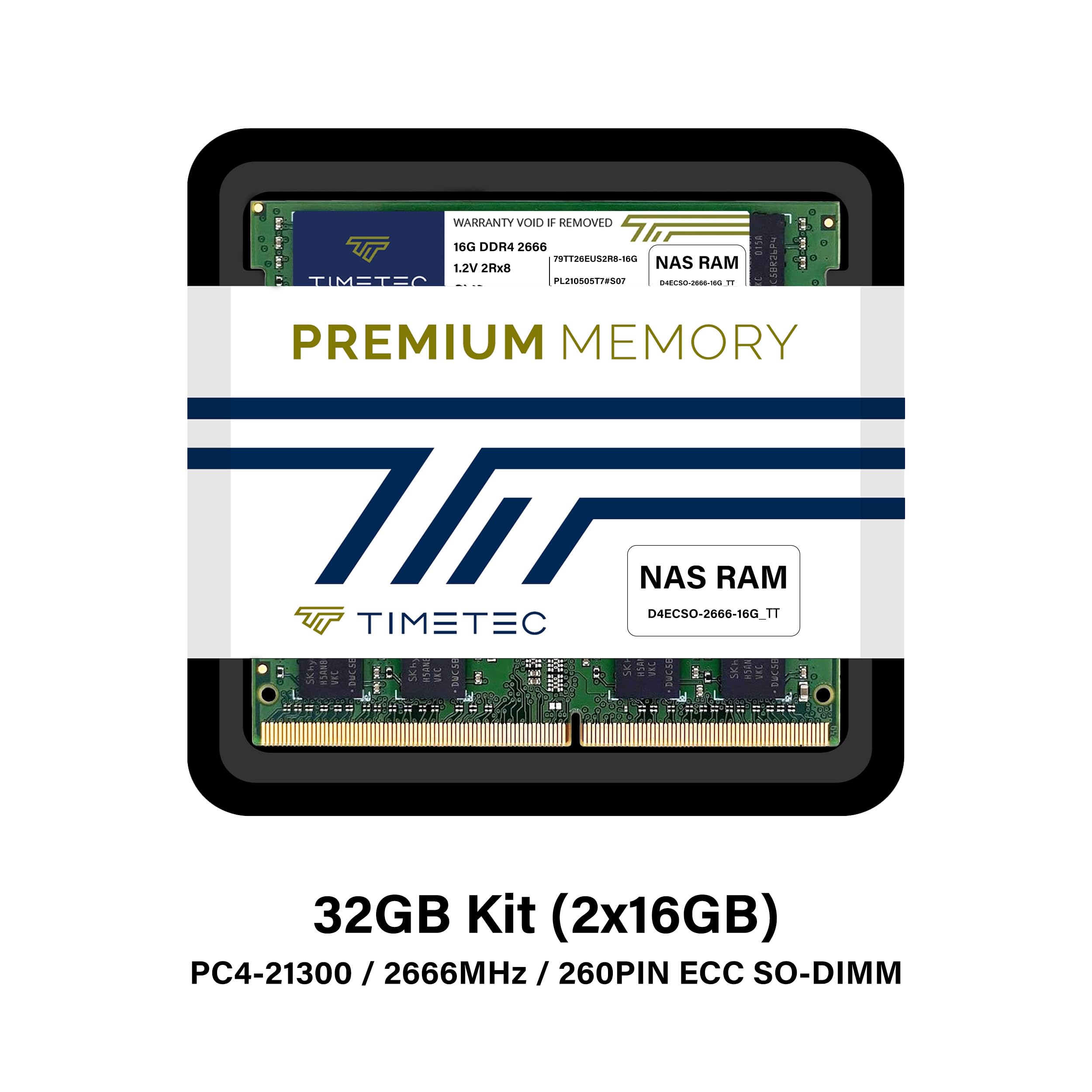 Foto 3 pulgar | Kit De Memoria Ram Timetec Ddr4-2666 De 32 Gb (2 X 16 Gb) Para Synology - Venta Internacional.