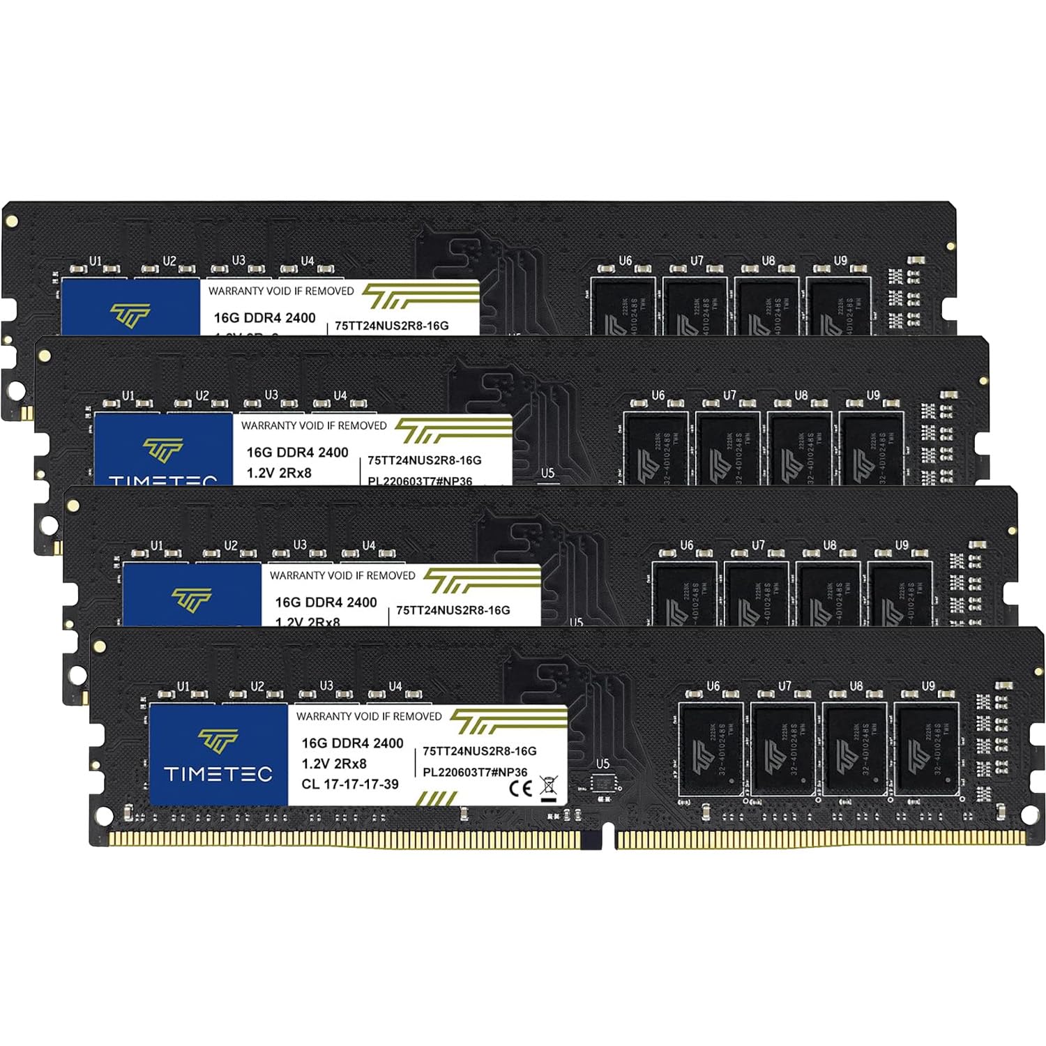Foto 2 pulgar | Kit De Memoria Ram Timetec De 64 Gb (4 X 16 Gb) Ddr4 2400 Mhz Pc4-19200 - Venta Internacional.