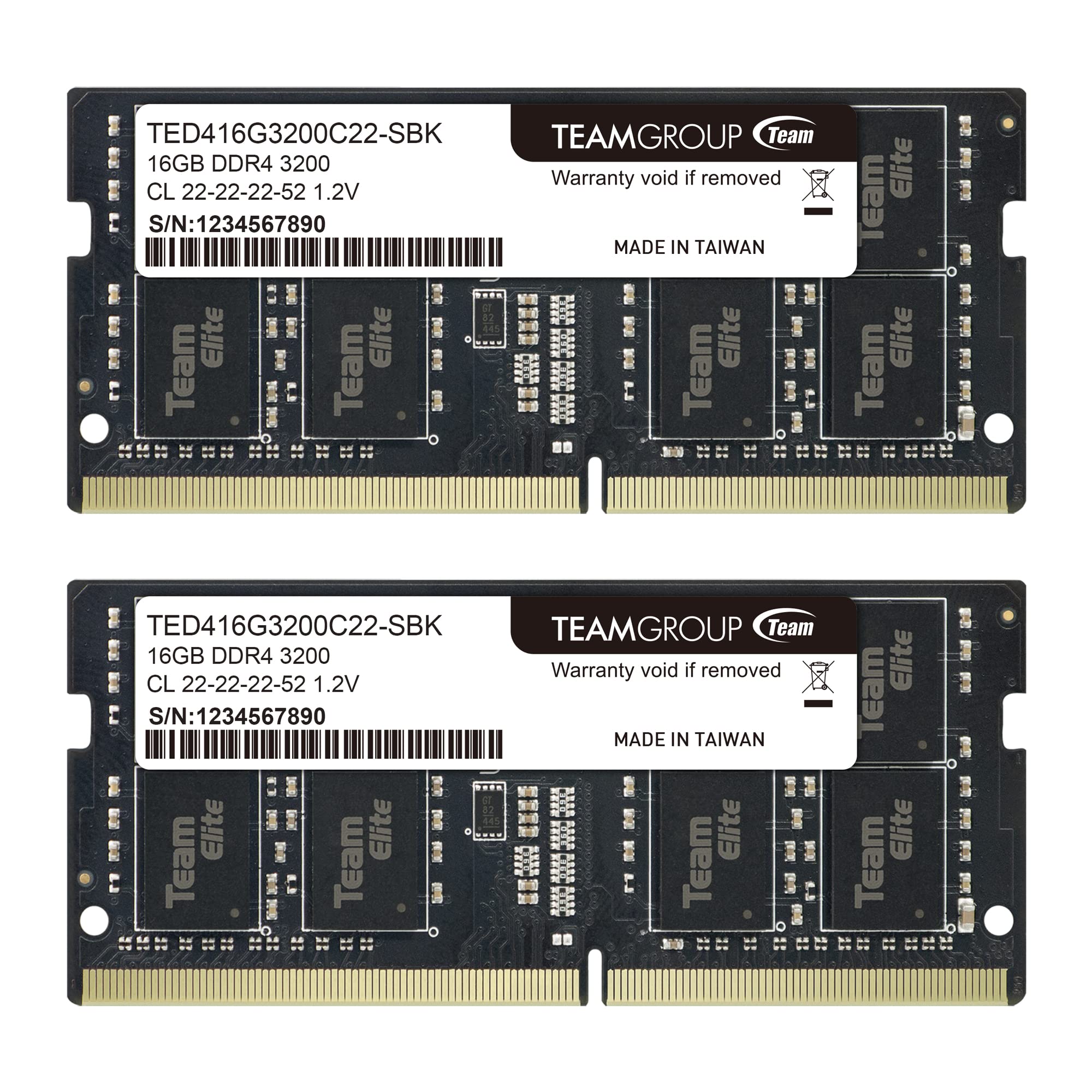 Foto 2 pulgar | Memoria Ram Teamgroup Elite Ddr4 De 32 Gb (2 X 16 Gb) A 3200 Mhz - Venta Internacional.