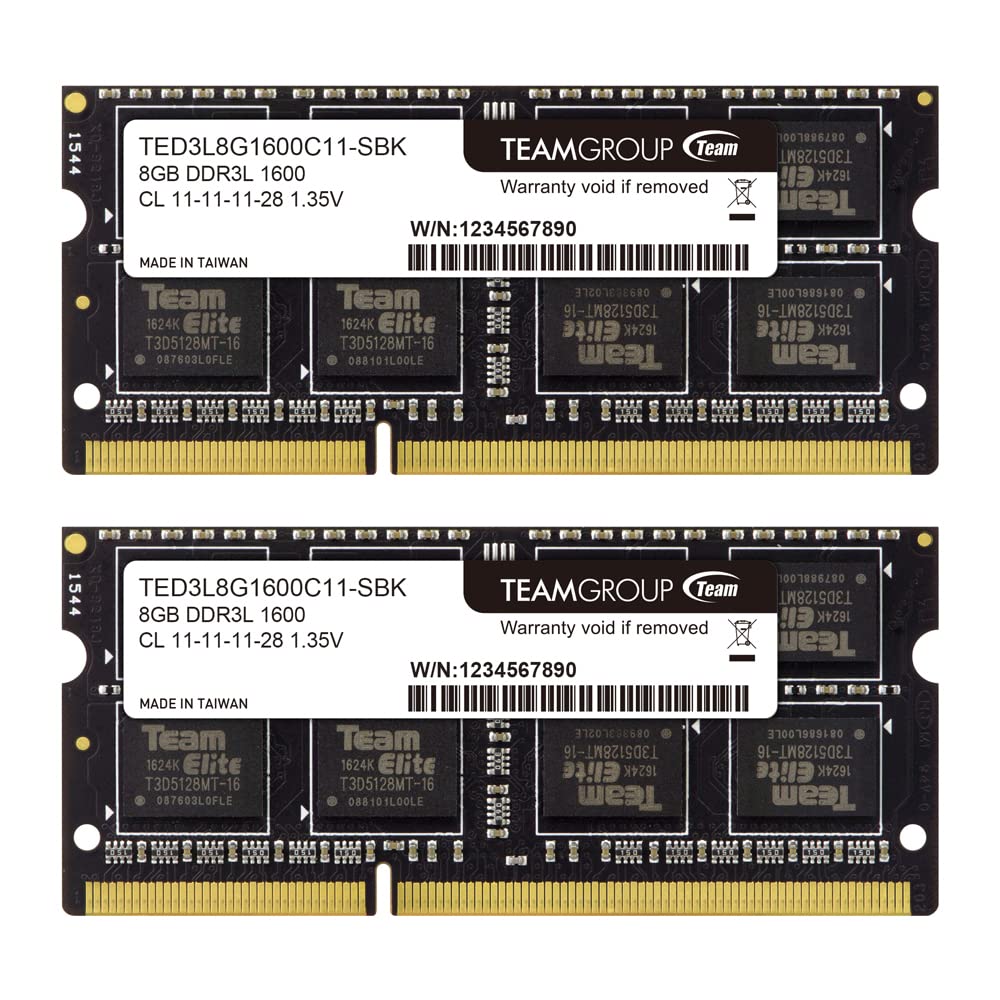 Foto 2 pulgar | Memoria Ram Teamgroup Elite Ddr3l De 16 Gb (2 X 8 Gb) 1600 Mhz - Venta Internacional.