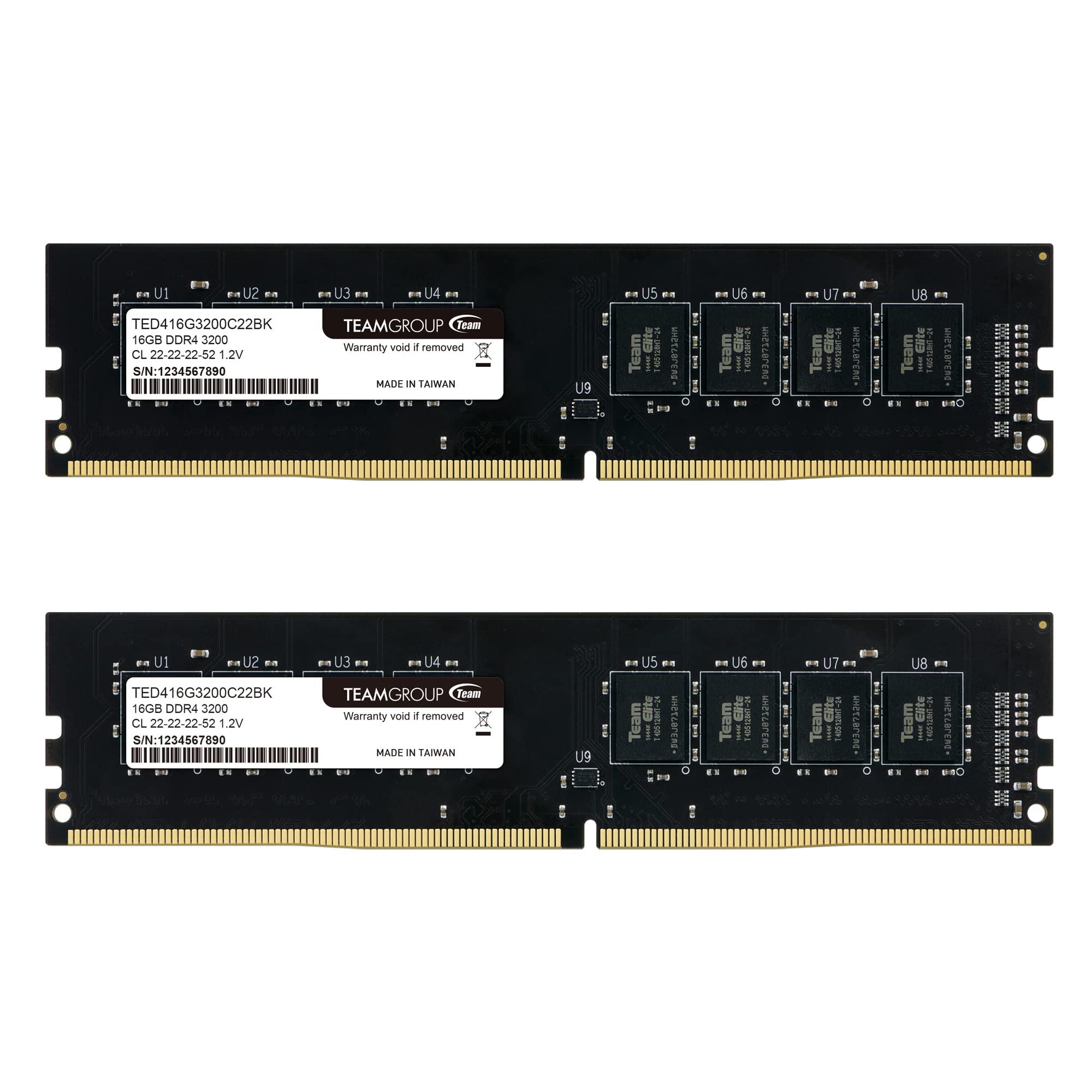 Foto 2 pulgar | Memoria Ram Teamgroup Elite Ddr4 De 32 Gb (2 X 16 Gb) A 3200 Mhz - Venta Internacional.