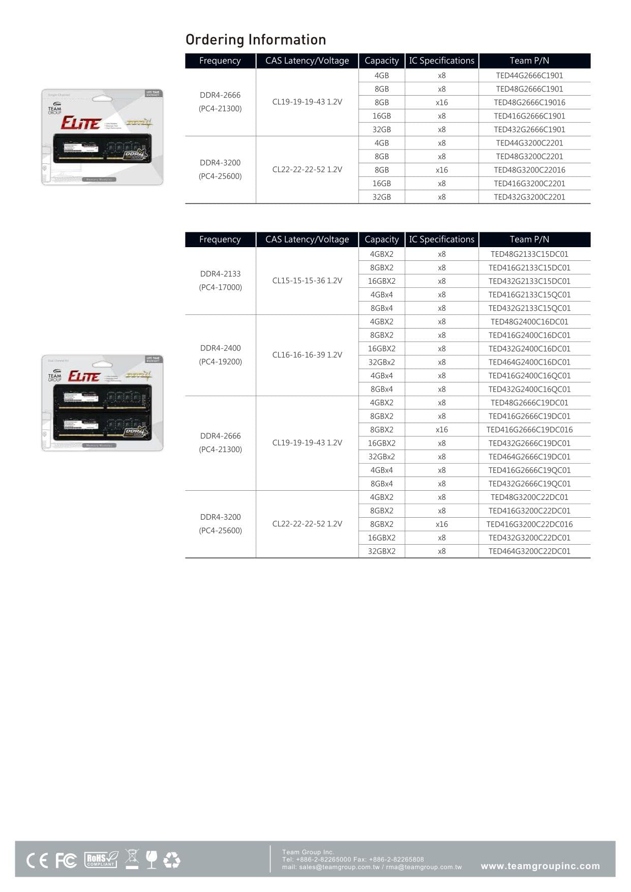 Foto 6 | Memoria Ram Teamgroup Elite Ddr4 De 32 Gb (2 X 16 Gb) A 3200 Mhz - Venta Internacional.