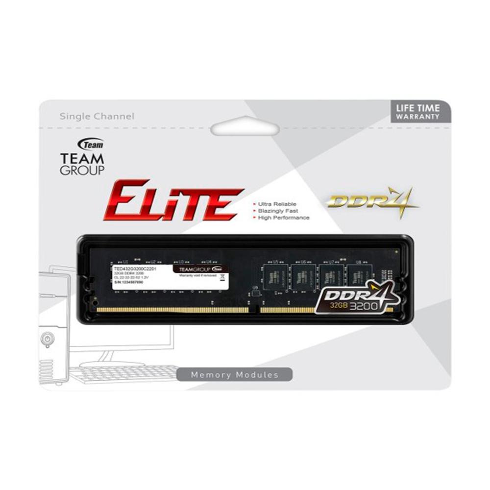 Foto 5 pulgar | Memoria Ram Ddr4 32gb 3200mhz Teamgroup Team Elite 1x32 Ted432g3200c2201