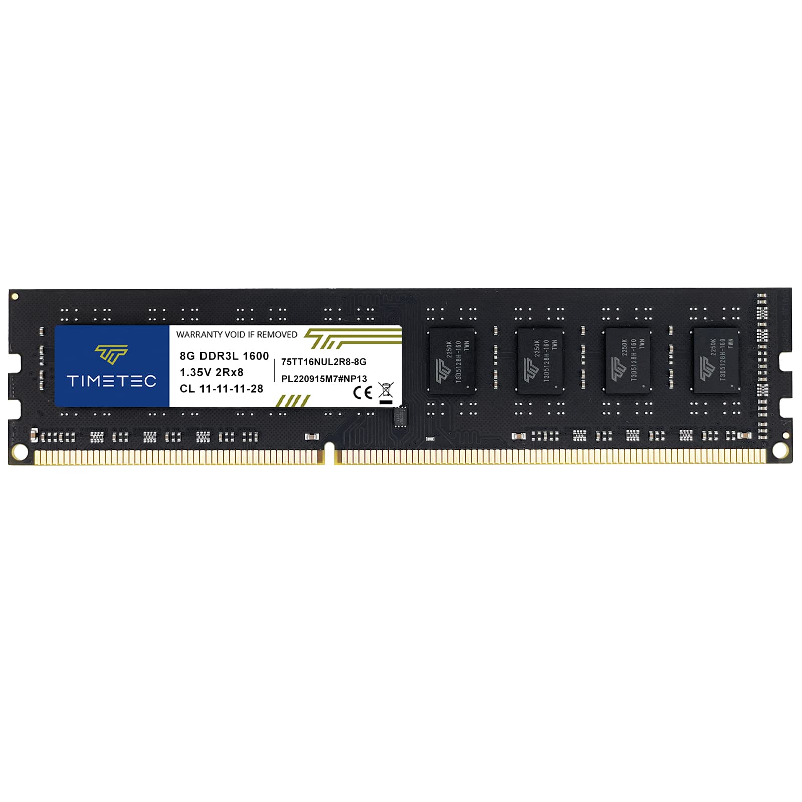 Foto 2 pulgar | Memoria Ram Timetec 8 Gb Ddr3l-1600 Pc3l-12800 Udimm De 240 Pines - Venta Internacional.