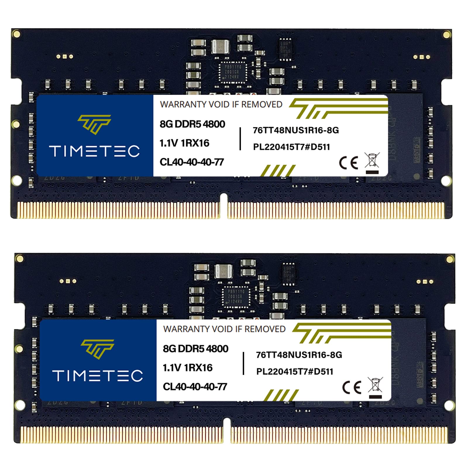 Foto 2 pulgar | Memoria Ram Para Portátil Timetec 16 Gb Ddr5 4800 Mhz 2x8 Gb - Venta Internacional.