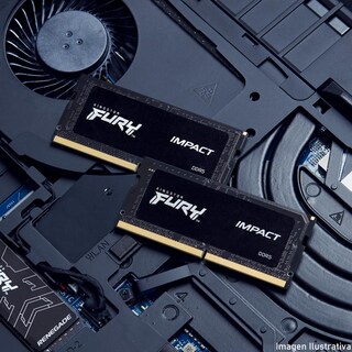 Foto 4 | Memoria Ram Ddr4 64gb 3200mhz Kingston Fury Impact 2x32gb Laptop Negro Kf432s20ibk2/64