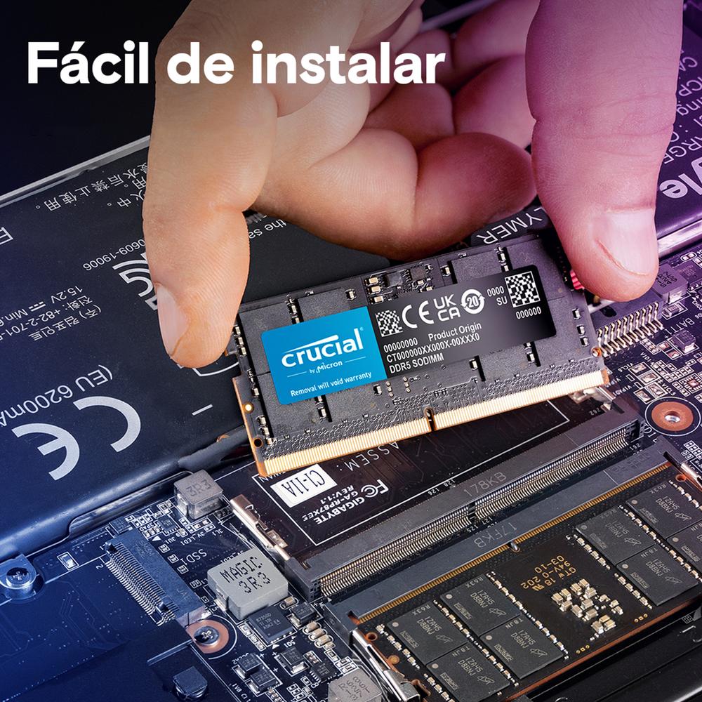 Foto 3 pulgar | Memoria Ram Ddr5 16gb 5600mt/s Crucial 1x16gb Laptop Negro