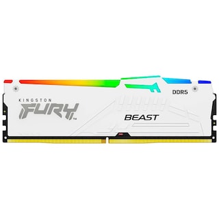 Foto 1 | Memoria Ram Ddr5 32gb 5200mt/s Kingston Fury Beast Rgb 1x32gb Blanco Kf552c36bwea-32