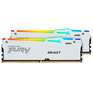 Foto 5 | Memoria RAM DDR5 64 GB 5600mt/s Kingston Fury Beast RGB 2x32 GB KF556C36BWEAK2-64 Blanco
