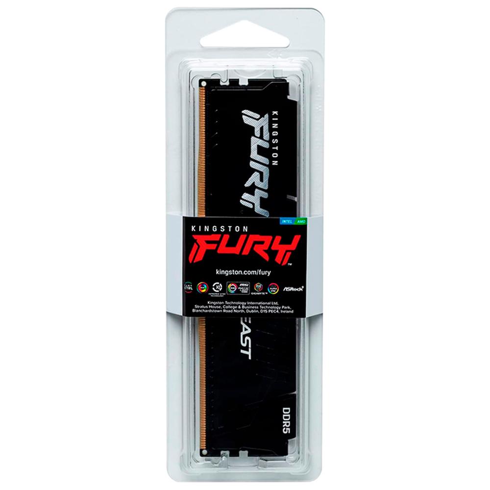Foto 7 pulgar | Memoria RAM DDR5 32 GB 5600mt/s Kingston Fury Beast 1x32 GB KF556C36BBE-32 Negro