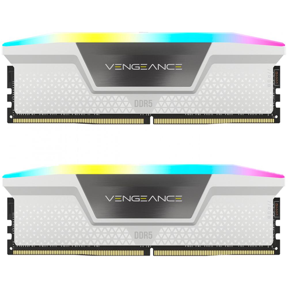 Memoria RAM Ddr5 64gb 5200mt/s Corsair Vengeance RGB 2x32gb Blanco