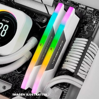 Foto 6 | Memoria RAM Ddr5 64gb 5200mt/s Corsair Vengeance RGB 2x32gb Blanco