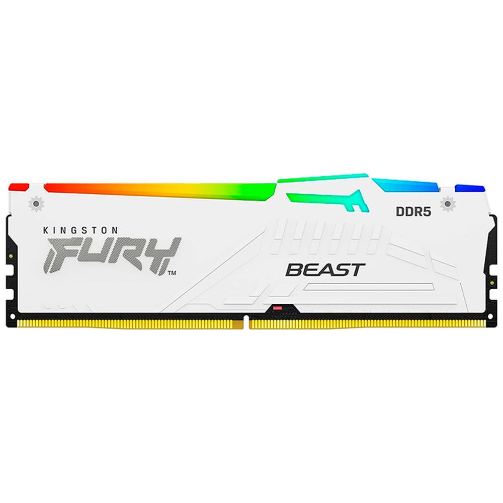 Foto 2 pulgar | Memoria Ram Ddr5 32gb 5600mt/s Kingston Fury Beast Rgb 1x32gb Kf556c36bwea-32 color Blanco