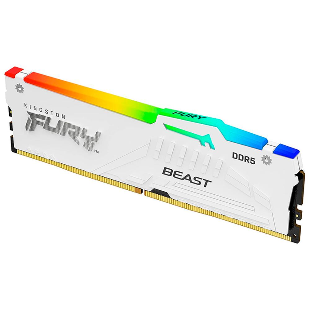 Foto 3 pulgar | Memoria Ram Ddr5 32gb 5600mt/s Kingston Fury Beast Rgb 1x32gb Kf556c36bwea-32 color Blanco