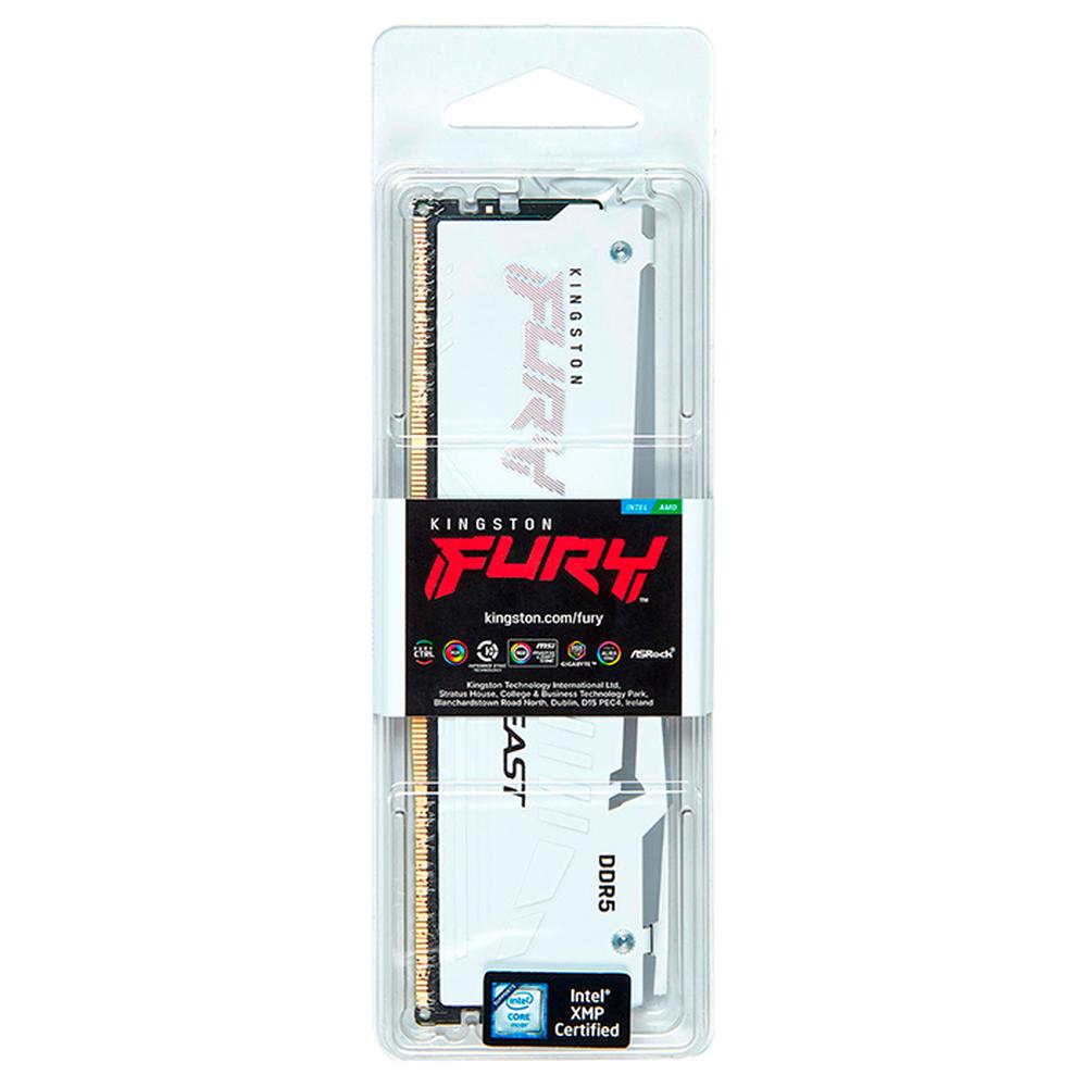 Foto 7 pulgar | Memoria Ram Ddr5 32gb 5600mt/s Kingston Fury Beast Rgb 1x32gb Kf556c36bwea-32 color Blanco