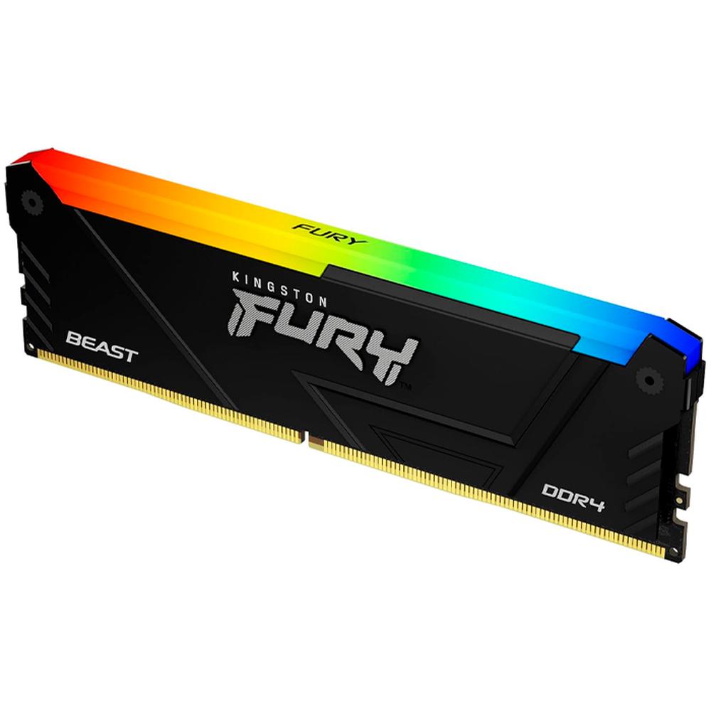 Foto 3 pulgar | Memoria Ram Ddr4 32gb 3600mhz Kingston Fury Beast Rgb 1x32gb Kf436c18bb2a/32 Color Negro