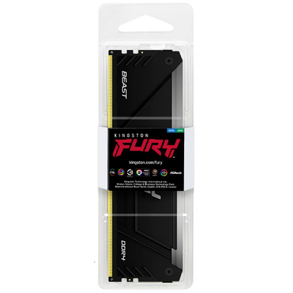 Foto 6 pulgar | Memoria Ram Ddr4 32gb 3600mhz Kingston Fury Beast Rgb 1x32gb Kf436c18bb2a/32 Color Negro