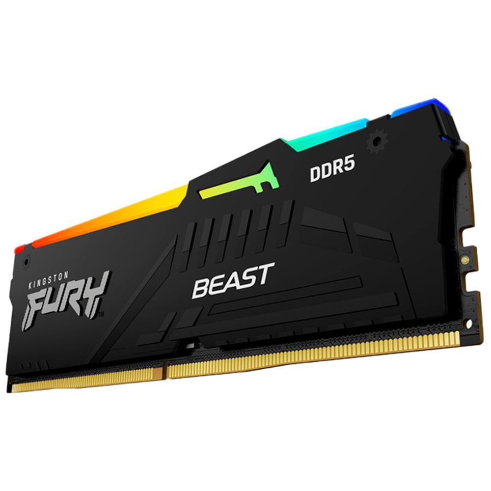 Foto 6 pulgar | Memoria Ram Ddr5 32gb 5200mt/s Kingston Fury Beast Rgb 1x32gb Kf552c40bba-32 Color Negro