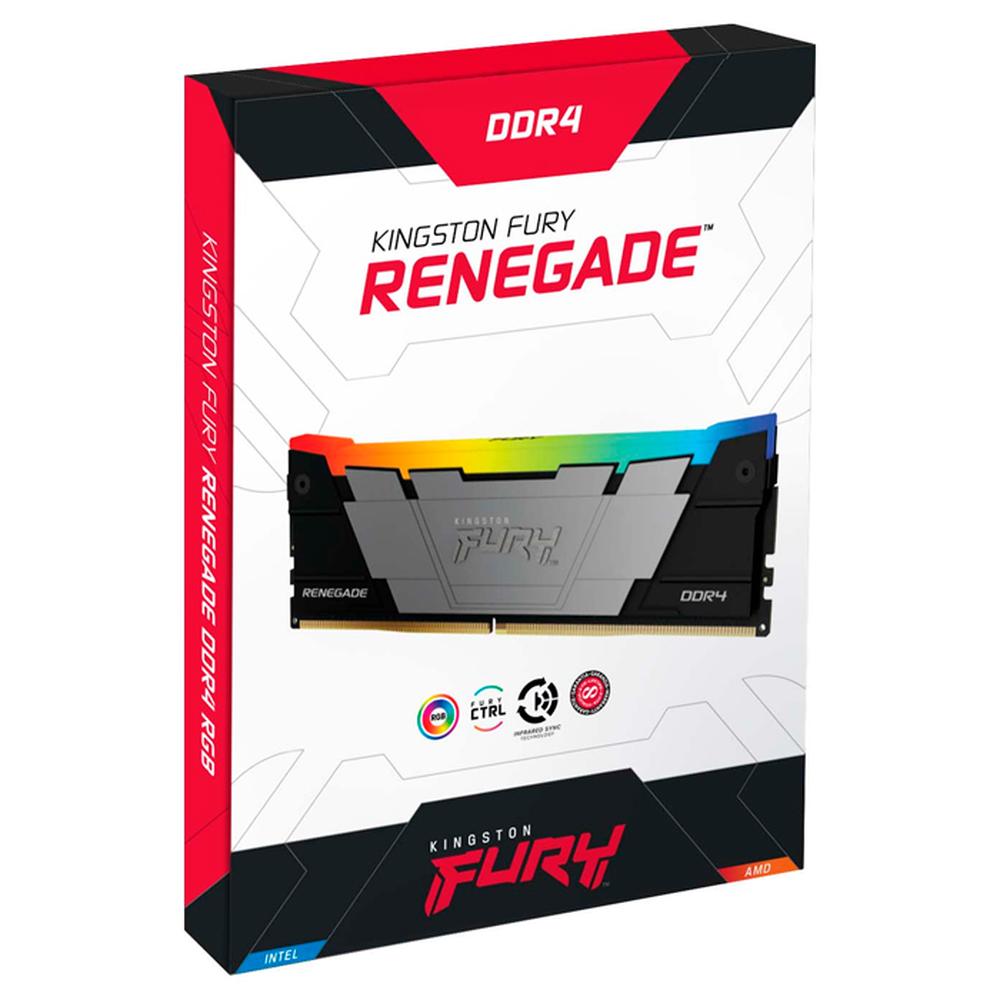 Foto 6 pulgar | Memoria Ram Ddr4 8gb 3600mhz Kingston Fury Renegade Rgb Kf436c16rb2a/8  Negro