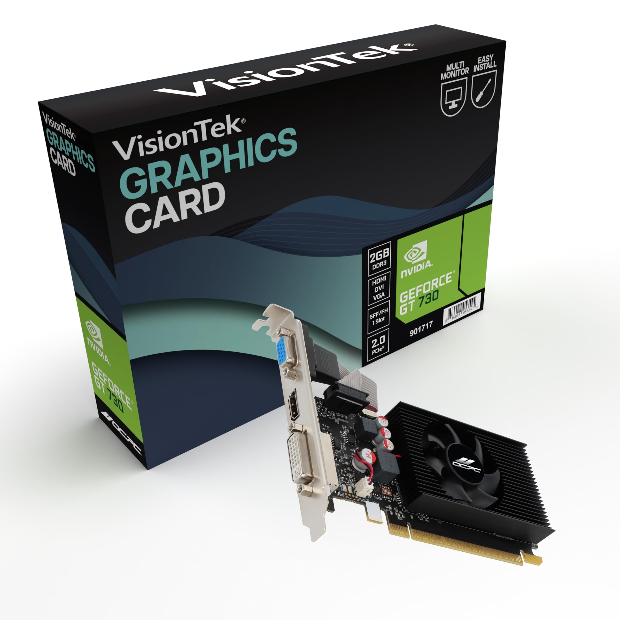 Tarjeta Gráfica Visiontek Gt 730 Lp 2 Gb Gddr3 4k Hdmi/dvi/vga - Venta Internacional.