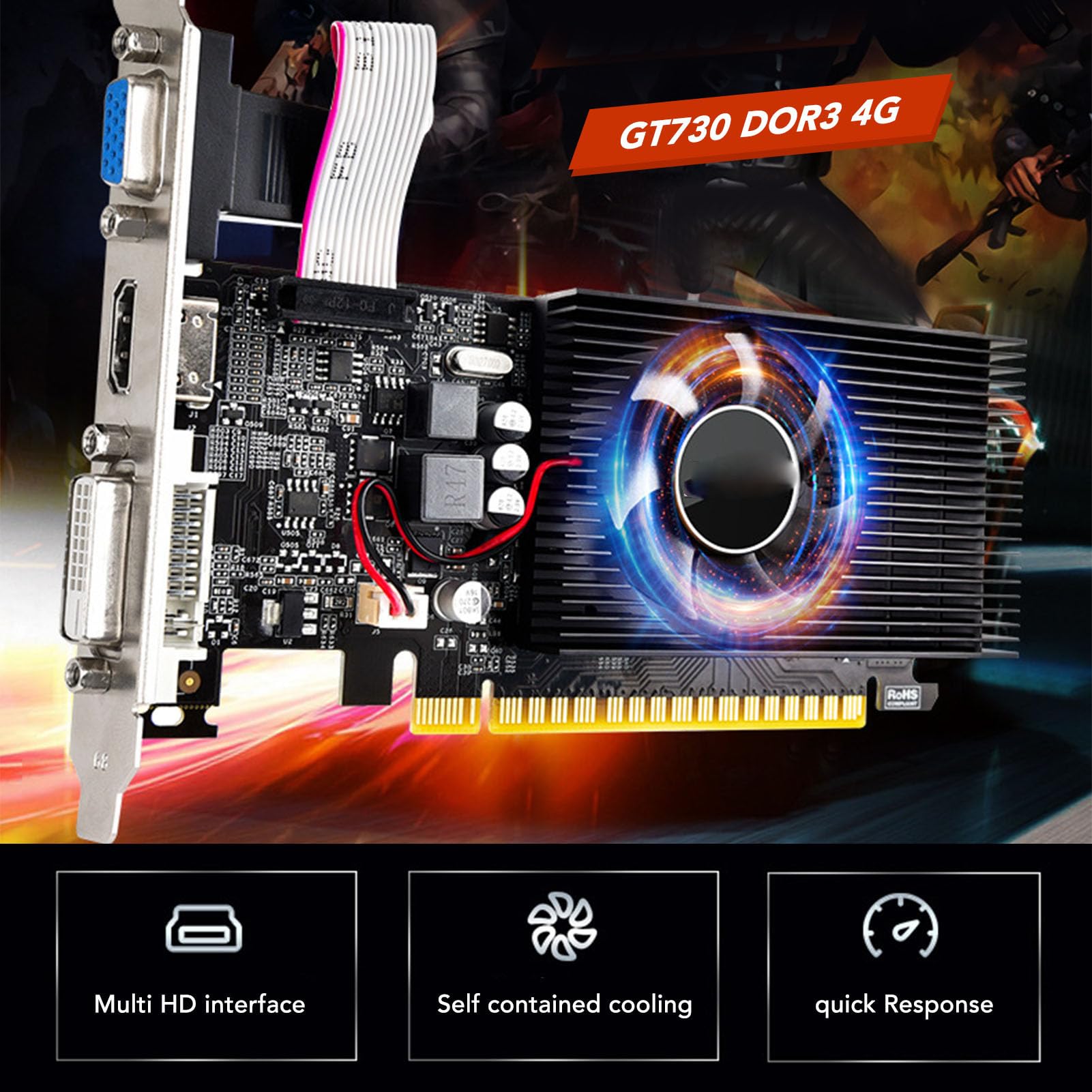 Foto 6 pulgar | Tarjeta Gráfica Serounder 730 Gt 4 Gb Ddr3 128 Bits Pci-e X16 2.0 - Venta Internacional.