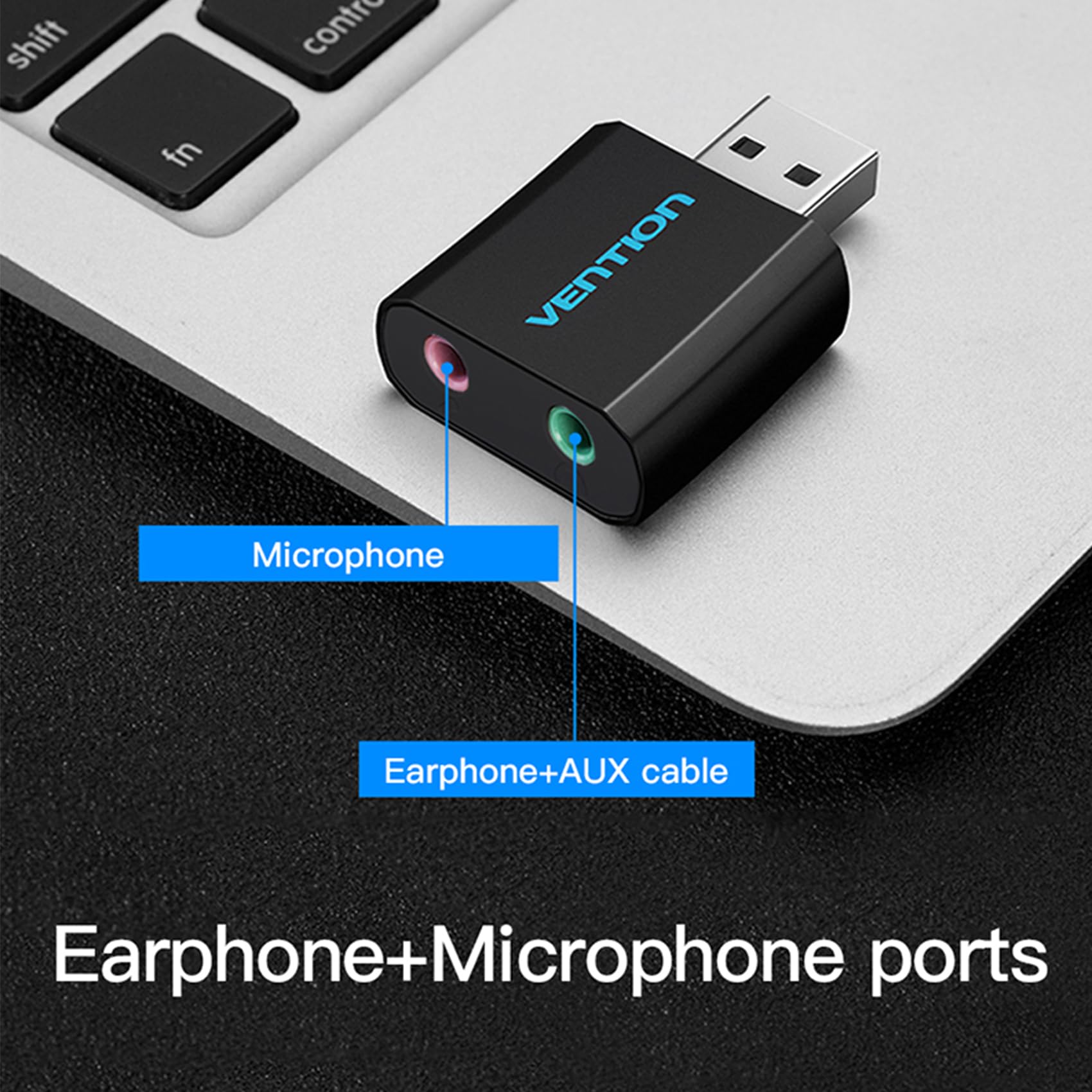 Foto 6 pulgar | Tarjeta De Sonido Estéreo Externa Usb Vention Para Pc Portátil - Venta Internacional.