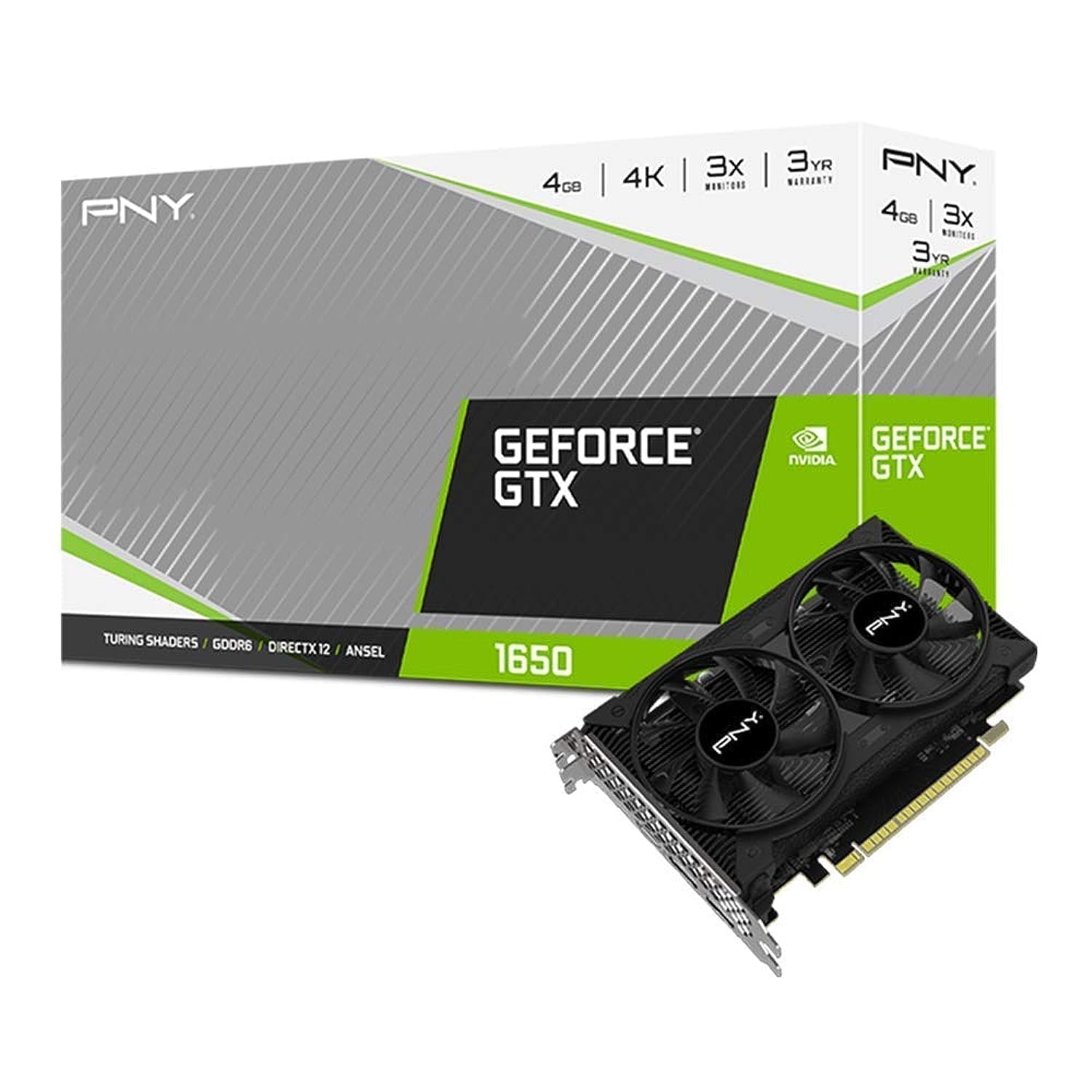 Tarjeta Gráfica Pny Geforce Gtx 1650 4gb Gddr6 Con Doble Ventilador - Venta Internacional.