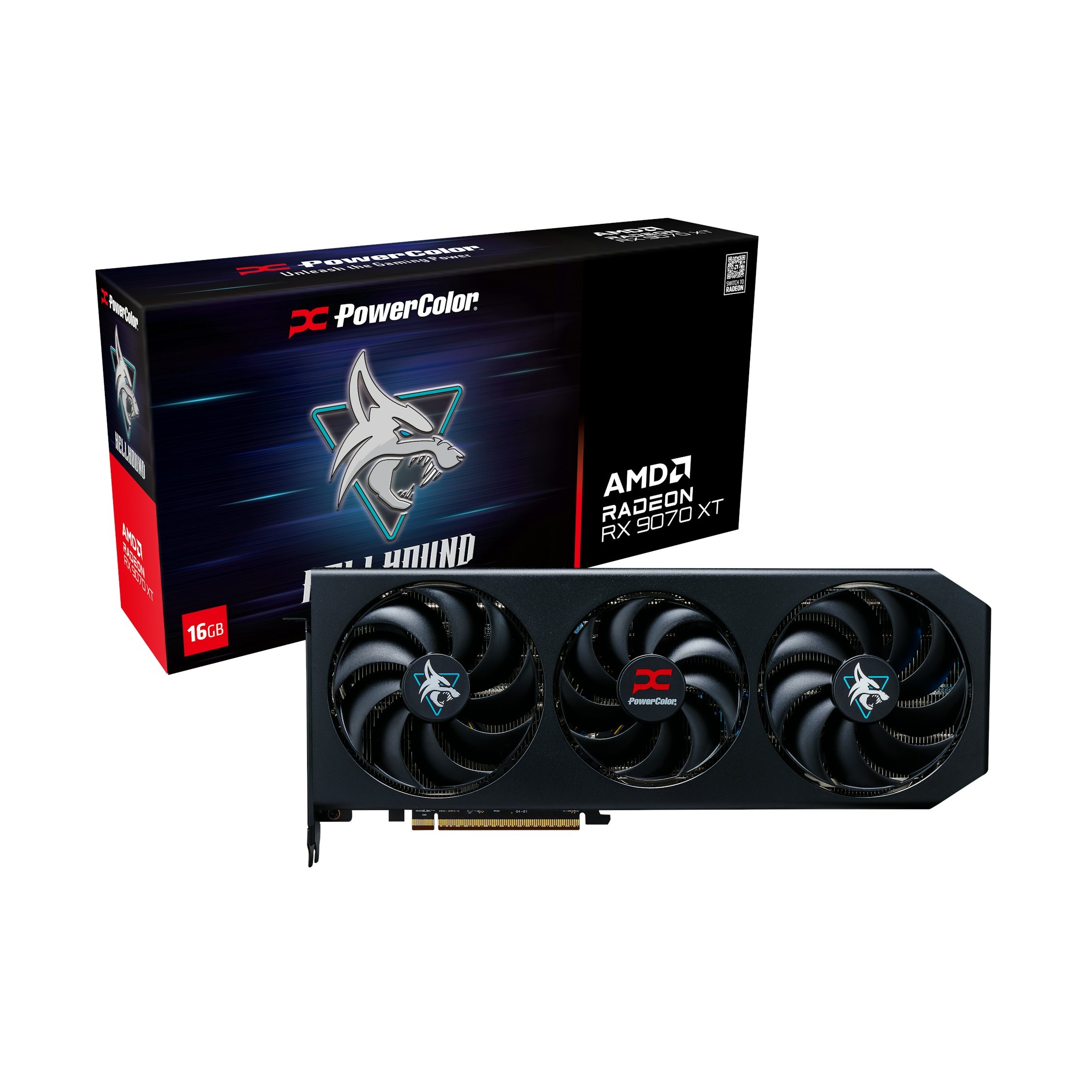 Foto 2 pulgar | Tarjeta De Video Power Color Hellhound Rx 9070xt 16gb Color Negro