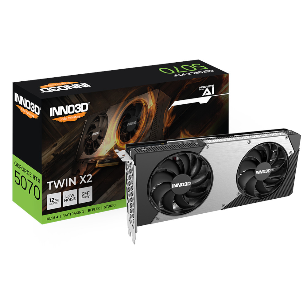 Foto 2 pulgar | Tarjeta De Video Inno3d Rtx 5070 Twin X2 12gb Color Negro