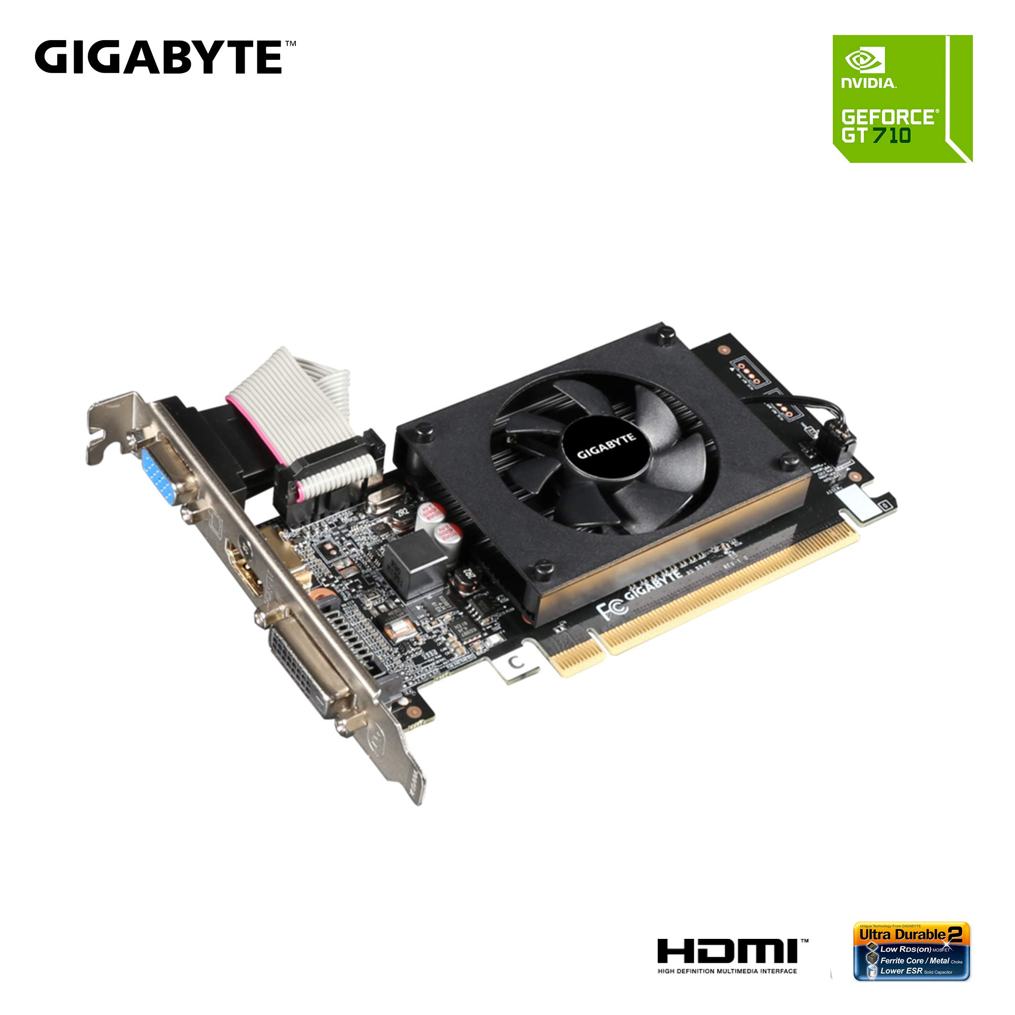 Foto 3 | Tarjeta Gráfica De Vídeo Gigabyte Gv-n710d3-2gl Rev2.0 2gb Ram Ddr3 - Venta Internacional.