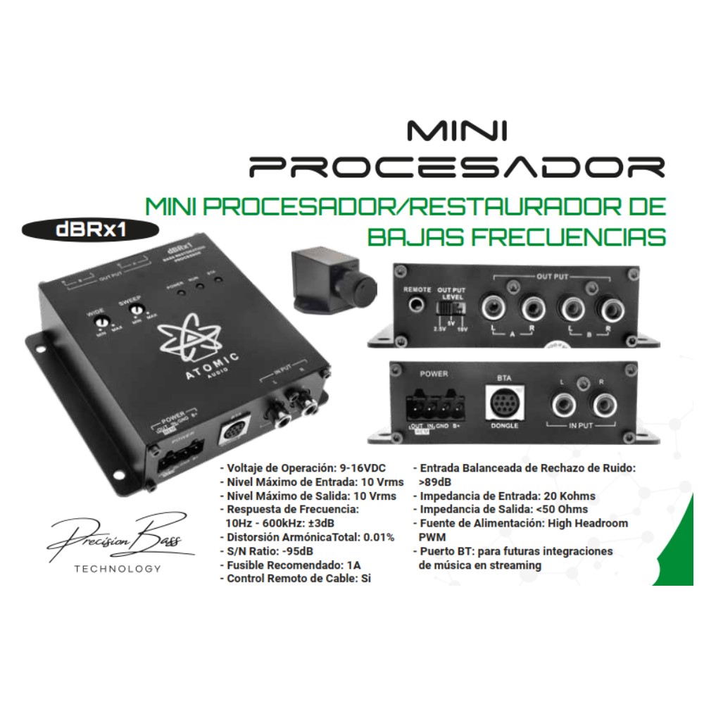 Foto 2 | Mini Procesador Atomic Restaurador de Bajas Frecuencias Dbrx1 10vrms