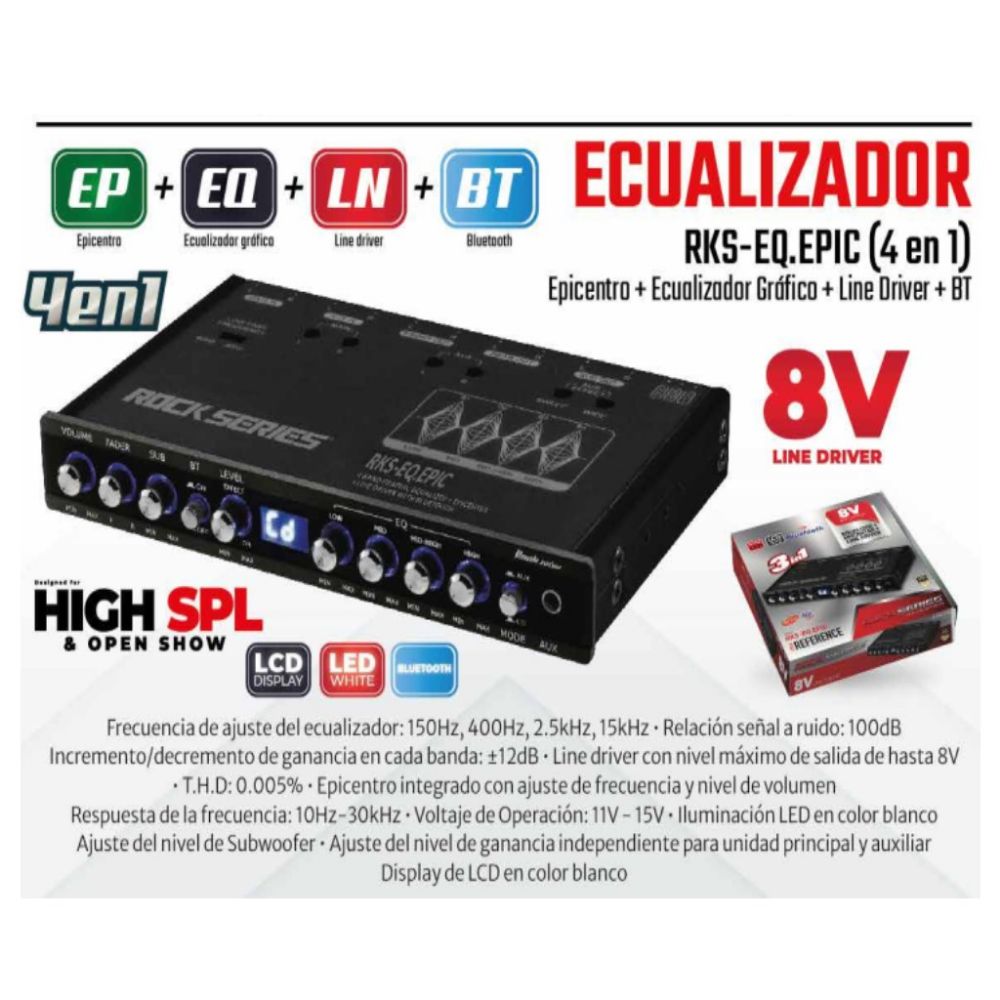 Foto 4 pulgar | Epicentro más Ecualizador más Controlador de Línea más Bt 4 en 1 Rks-eq.epic