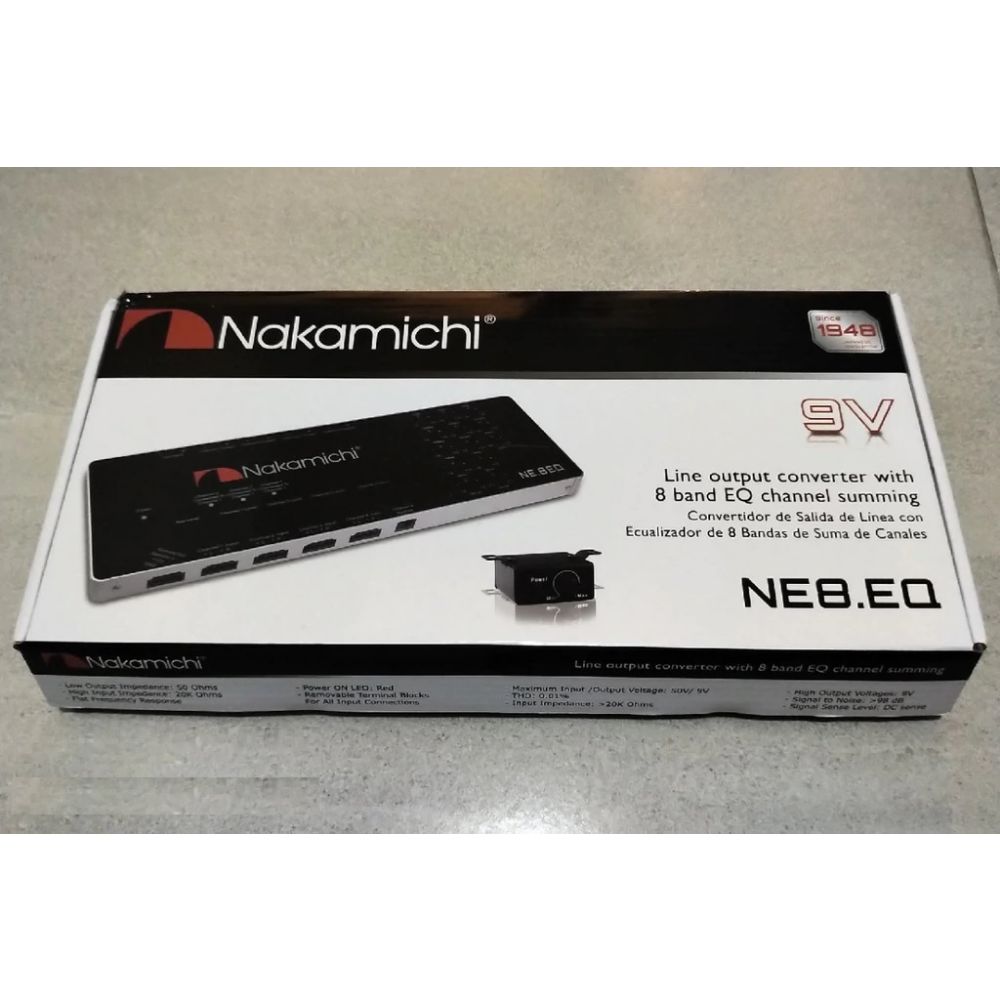 Foto 3 | Ecualizador con Convertidor Nakamichi Ne-8eq color Negro de 8 Bandas