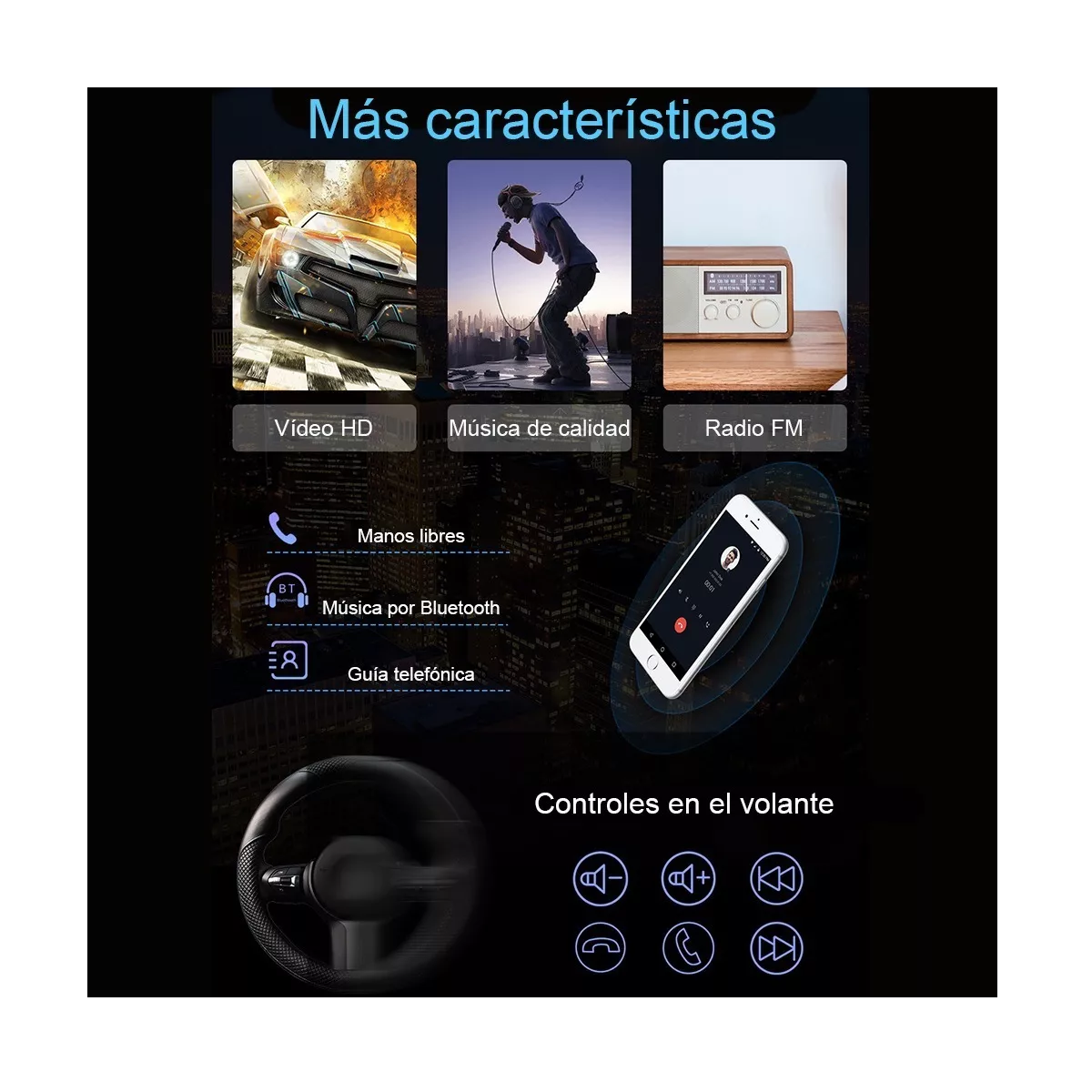 Foto 4 pulgar | Autoestéreo con Bluetooth Eo Safe Imports Esi3854 color Negro