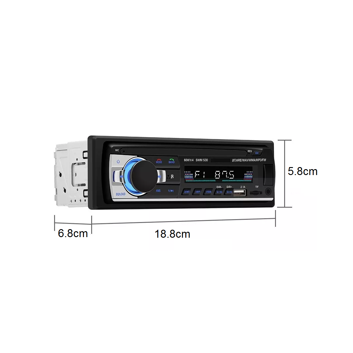 Foto 3 | Reproductor Autoestéreo Eo Safe Imports ESI-4804 color Negro USB Auxiliar Bluetooth