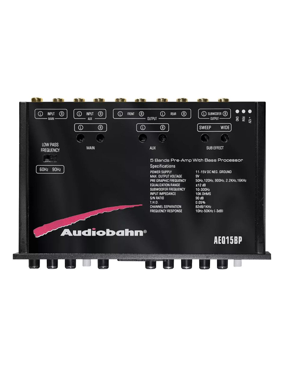 Foto 2 | Ecualizador de 5 Bandas Audiobahn con Procesador de Bajos AEQ15BP