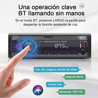 Foto 2 | Reproductor De Mp3 Estéreo Bluetooth Eo Safe Imports Esi-4797-1 Negro